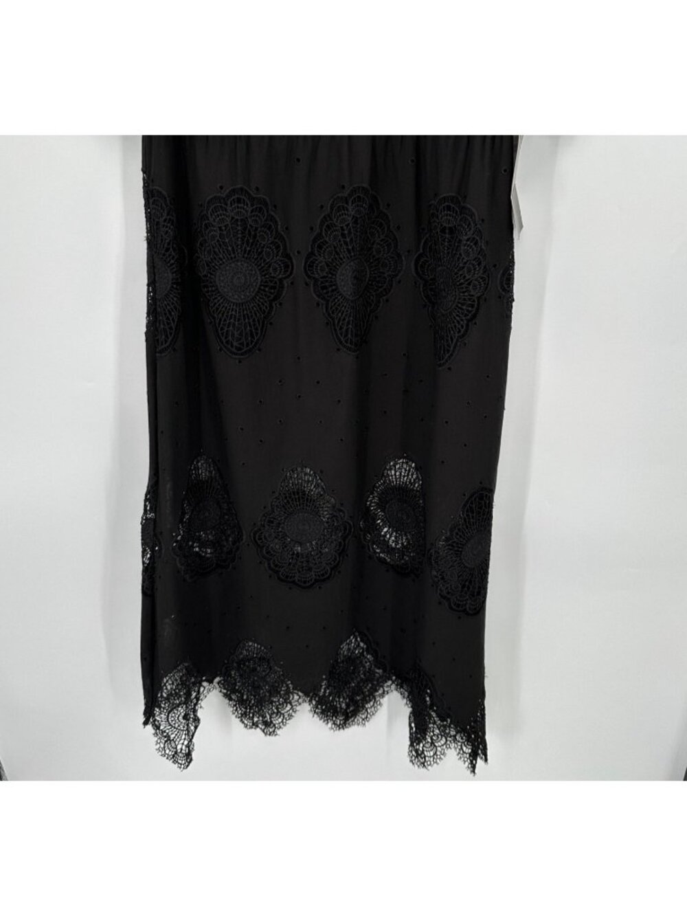 Tuckernuck Black Catalina Midi Dress size M Medium NWT Lace Crochet Long - Picture 4 of 8